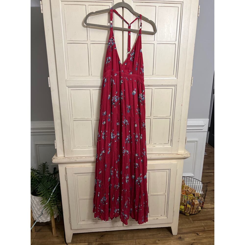 HOLDING HORSES Red Floral Maxi Dress